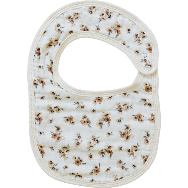 Autumn Bloom Classic Muslin Bib - HoneyBug 