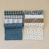 Coastal Plaid Muslin Swaddle Blanket - HoneyBug 