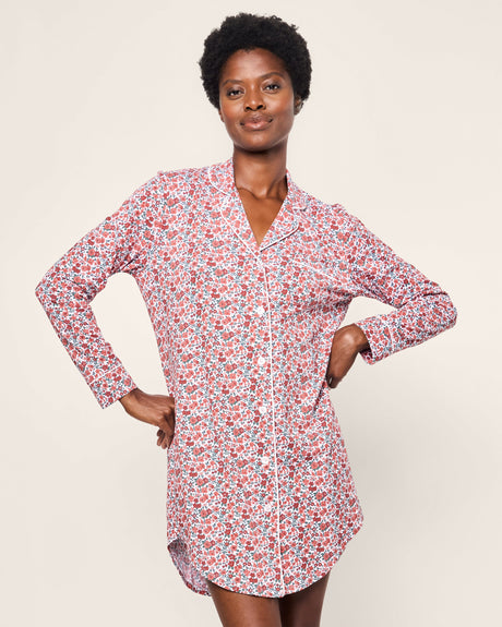 Women's Pima Nightshirt in Fleurs des Bois