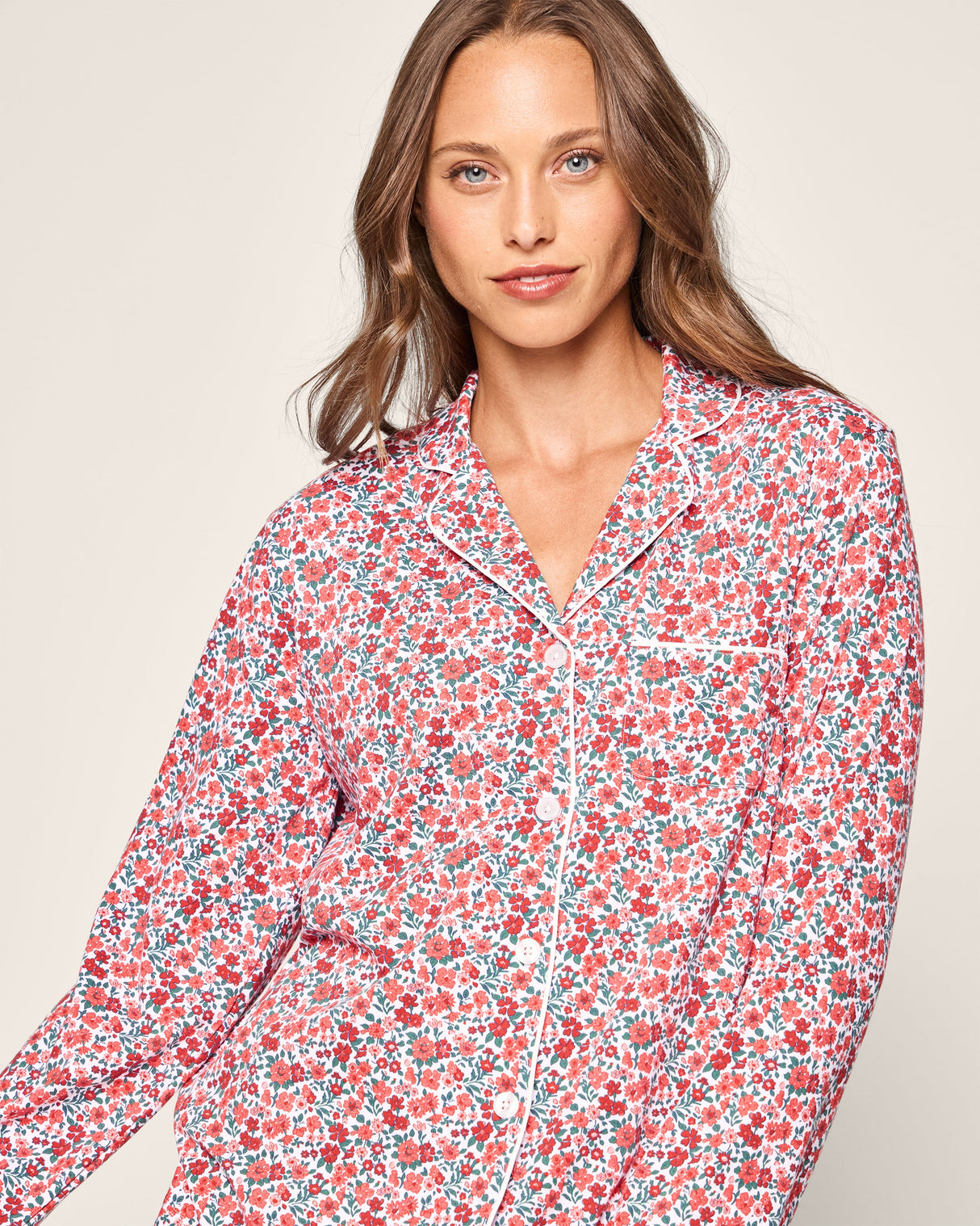 Women's Pima Pajama Set in Fleurs des Bois