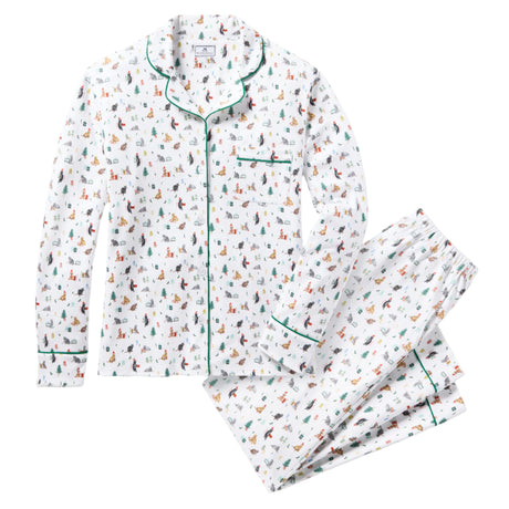 Women's Pima Pajama Set in Merry Meow - HoneyBug 