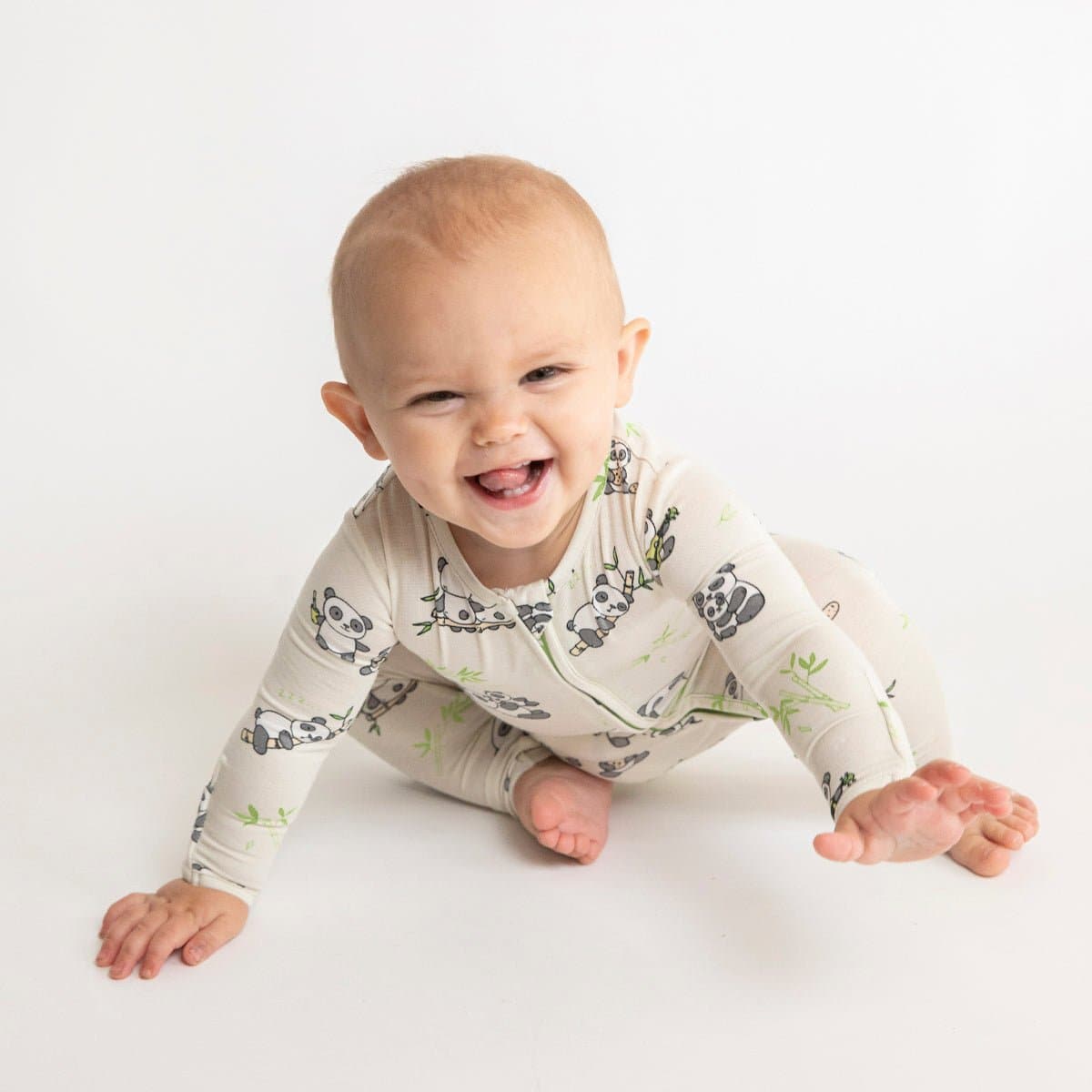 Panda Bamboo Convertible Footie - HoneyBug 