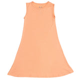 Peach Fuzz Bamboo Girls' Sleeveless Dress - HoneyBug 