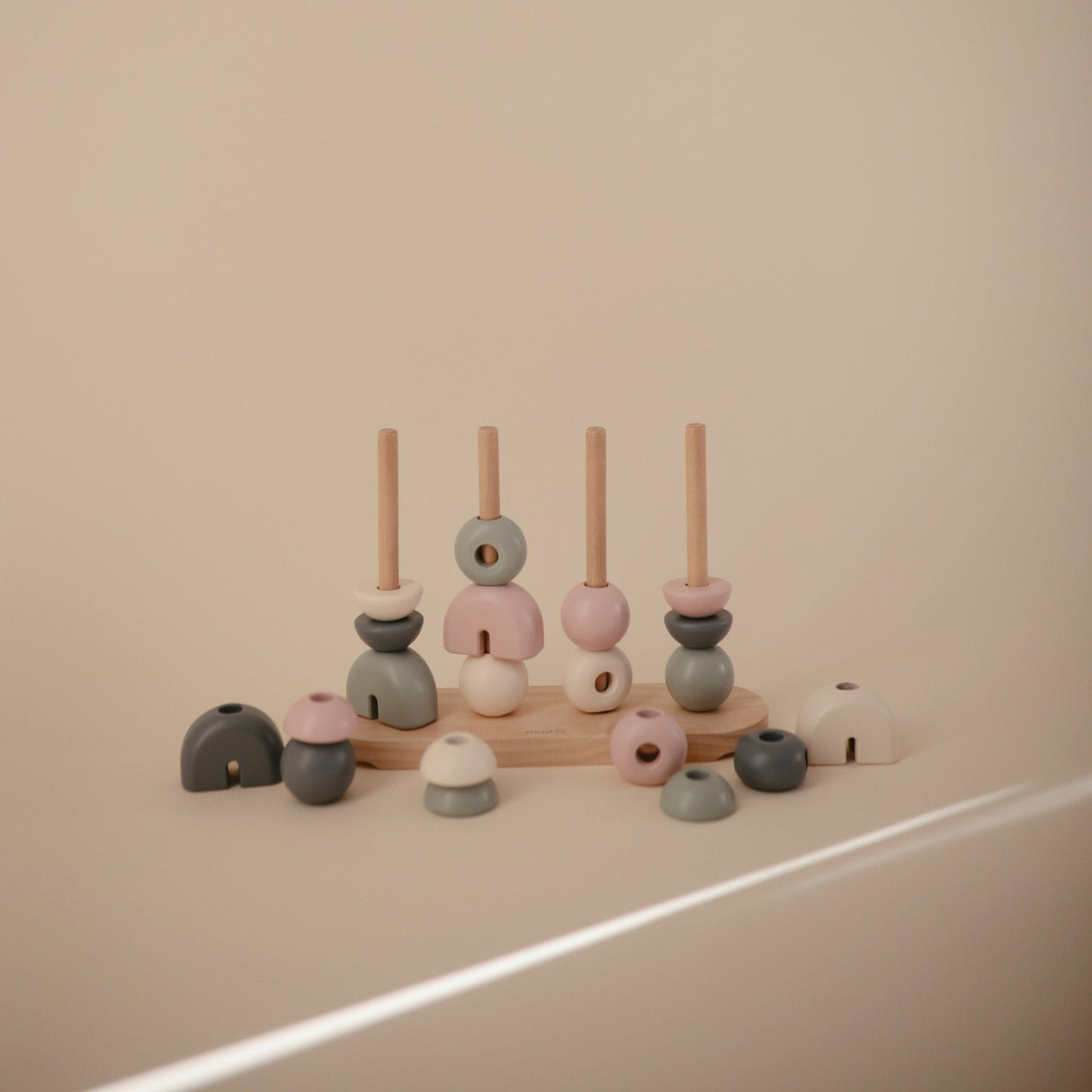 Wooden Multi Shape Stacker - Sunrise - HoneyBug 