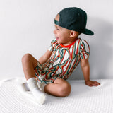 TWO PIECE SHORTIE SET- Retro Rainbow - HoneyBug 