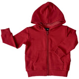 ZIP HOODIE- Red Bamboo French Terry - HoneyBug 