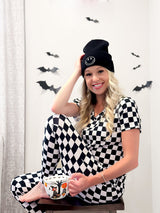 MAMA V-NECK- B+W Check - HoneyBug 