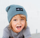BAMBOO CUFF BEANIE- Slate - HoneyBug 