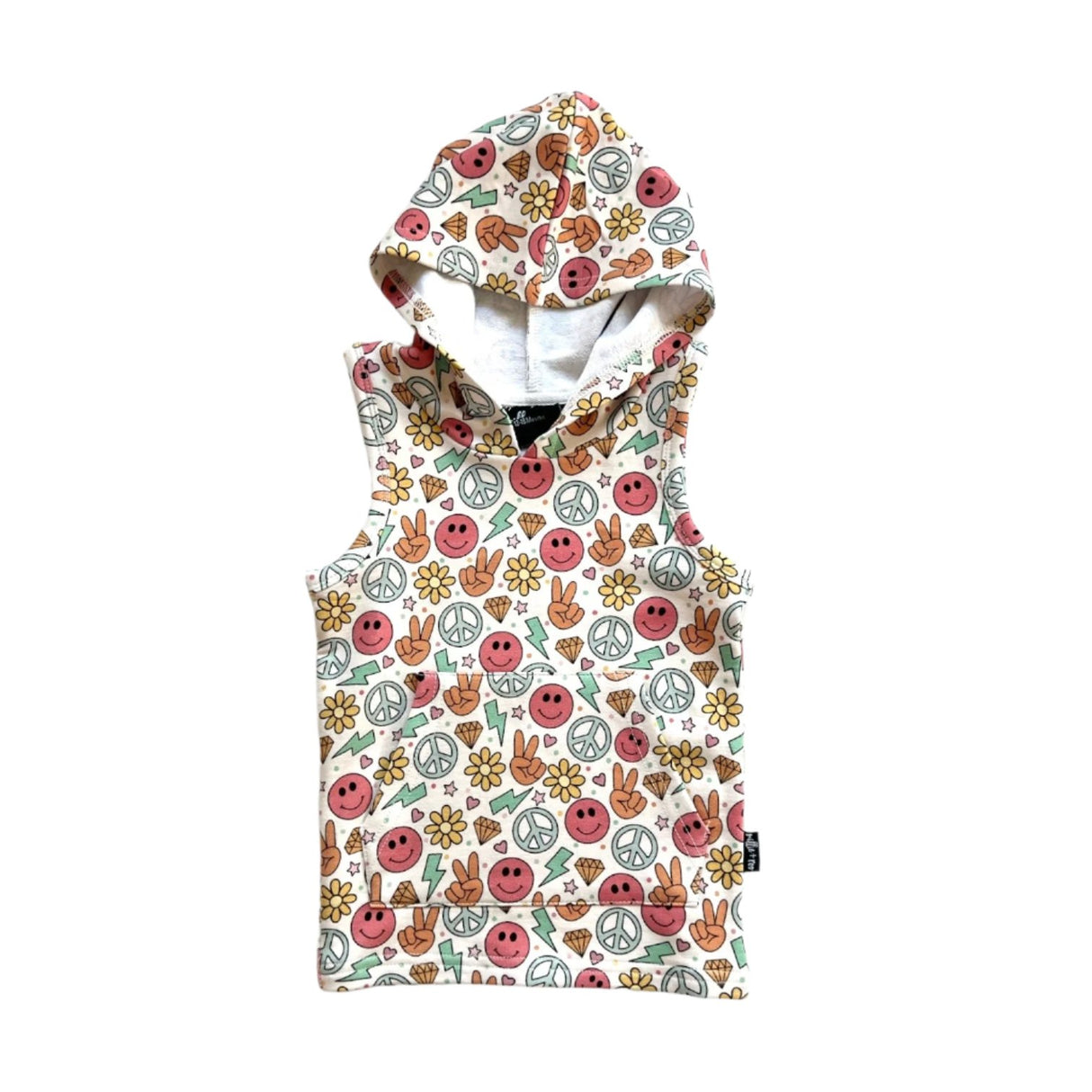 BAMBOO HOODIE TANK- Groovy Summer - HoneyBug 