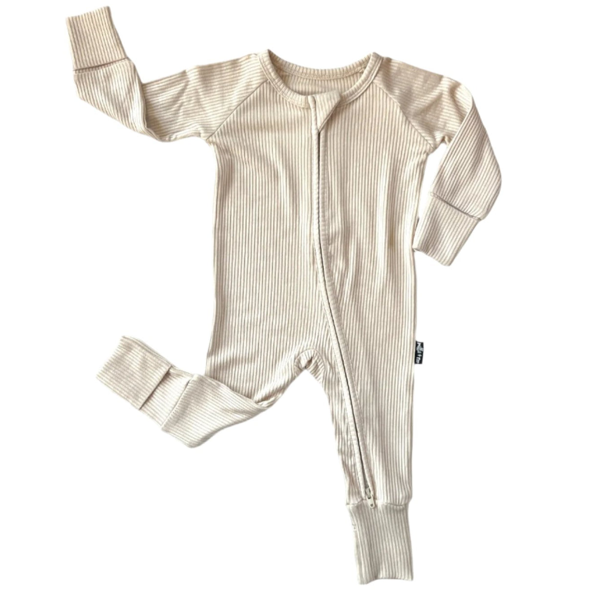 Zip Romper - Clay Ribbed