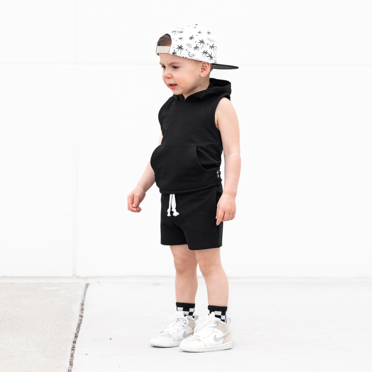 BAMBOO JOGGER SHORTS- Midnight Black - HoneyBug 