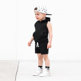 BAMBOO JOGGER SHORTS- Midnight Black - HoneyBug 