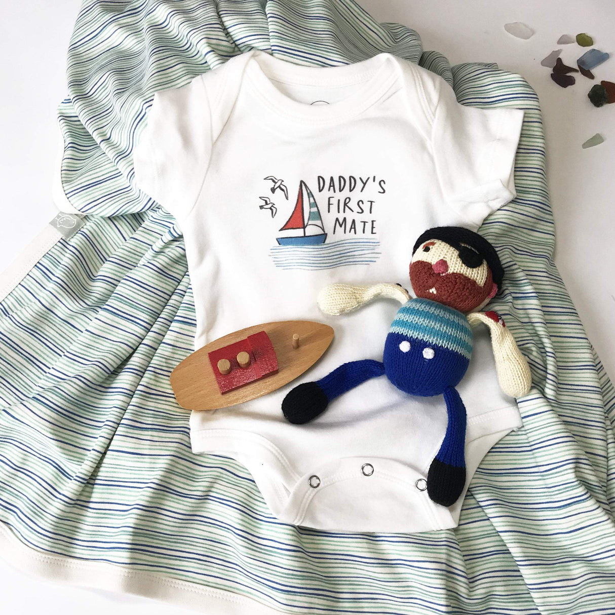 graphic bodysuit | daddy's first mate - HoneyBug 