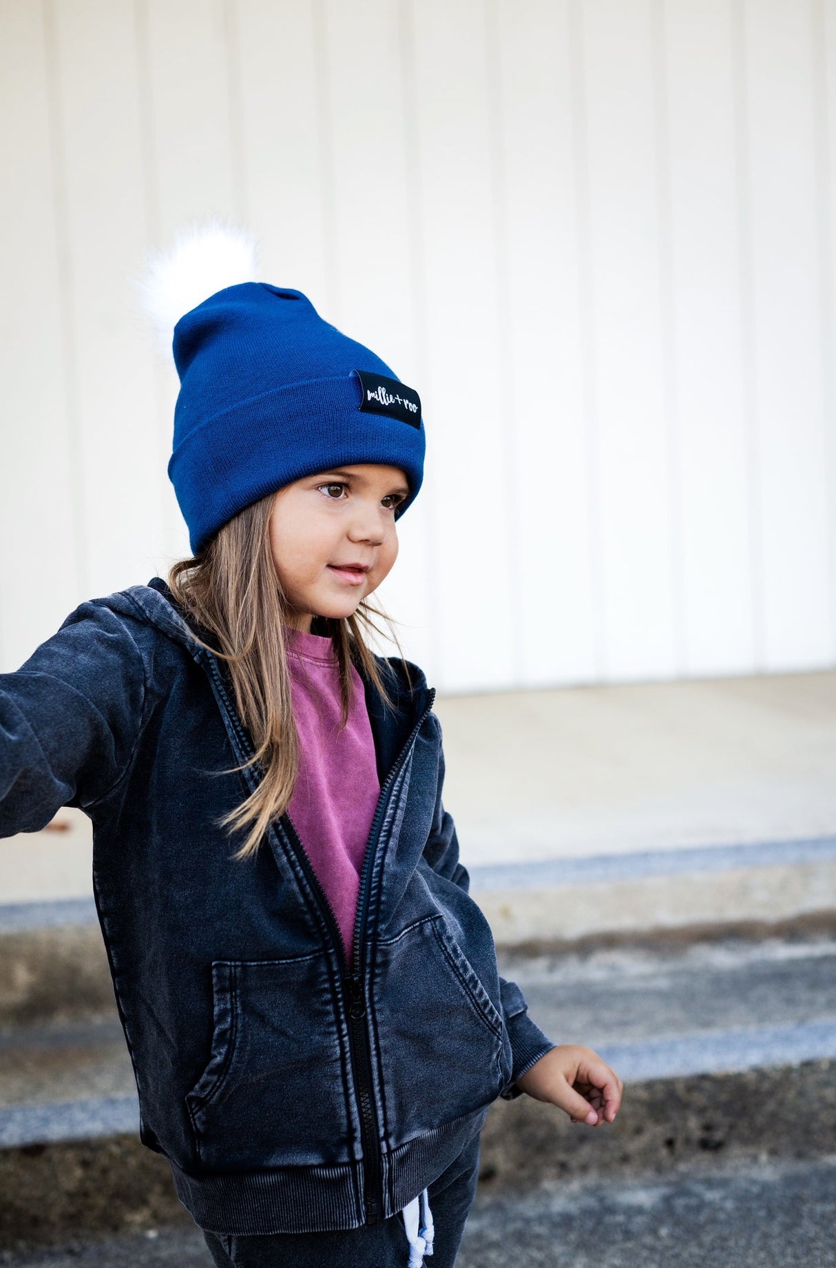 BAMBOO CUFF BEANIE- Navy - HoneyBug 