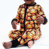 Zip Romper - Basketball - HoneyBug 