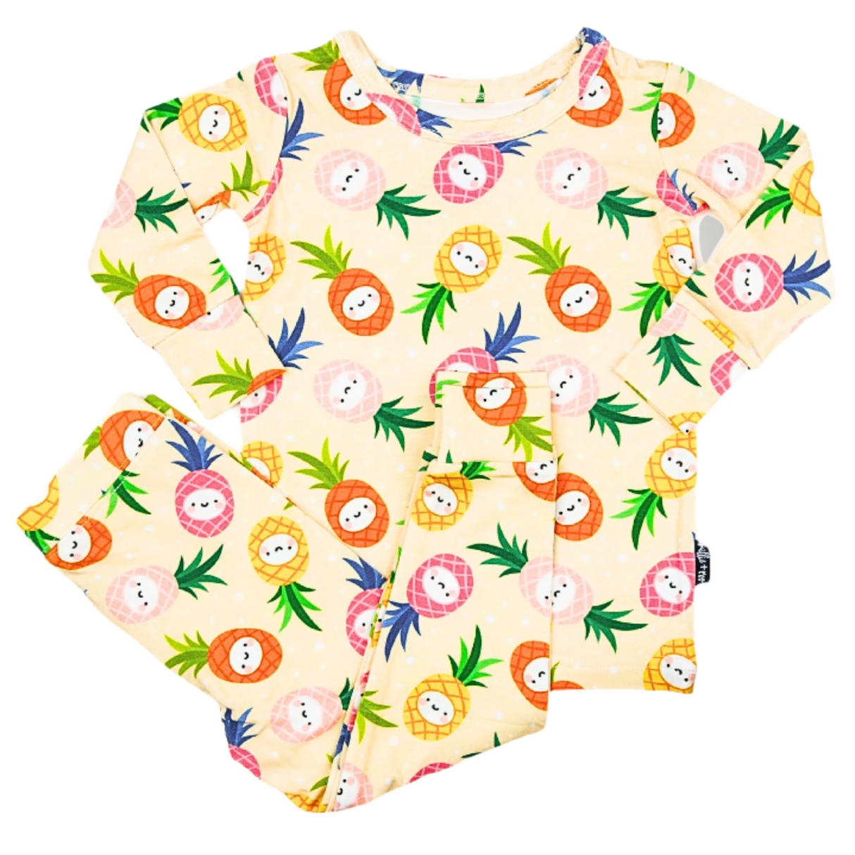 LONG SLEEVE 2 PIECE SETS- Kawaii Pineapple - HoneyBug 