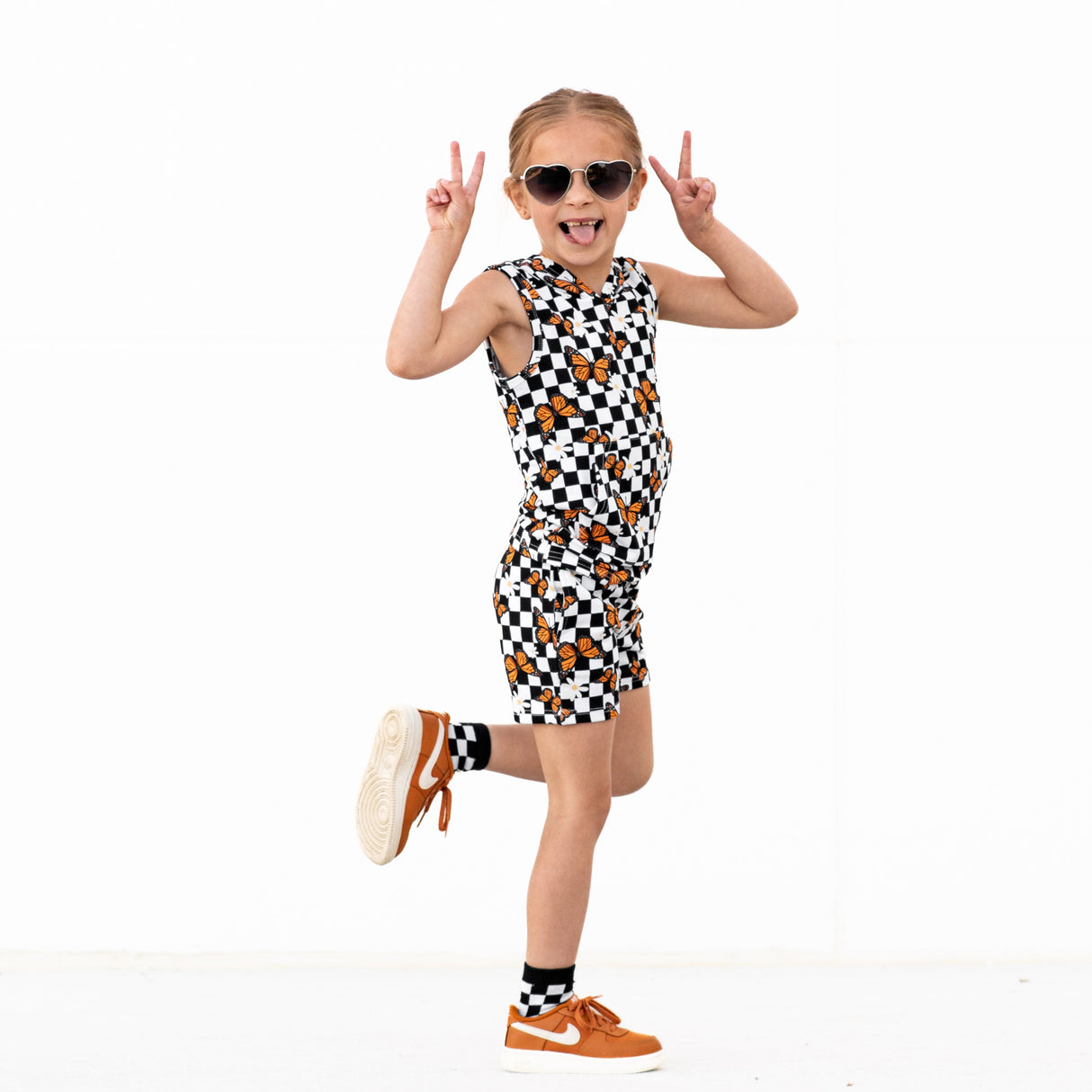 BAMBOO HOODIE TANK- Butterflies - HoneyBug 