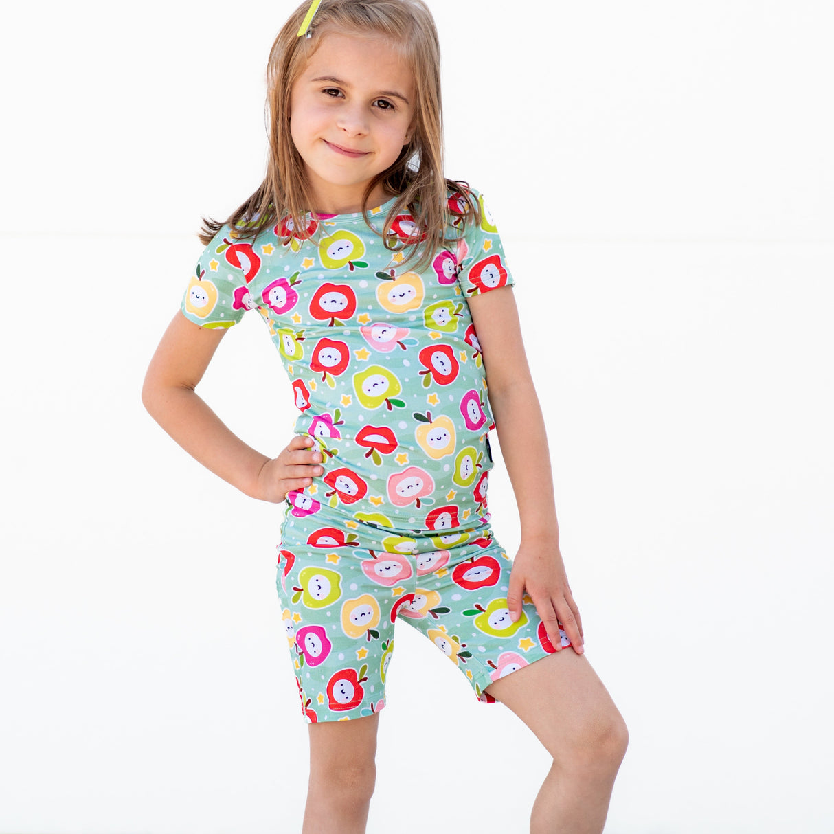 TWO PIECE SHORTIE SET- Kawaii Apple - HoneyBug 