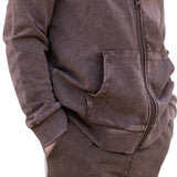 ZIP HOODIE- Bark Snow Wash - HoneyBug 