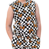 BAMBOO HOODIE TANK- Butterflies - HoneyBug 