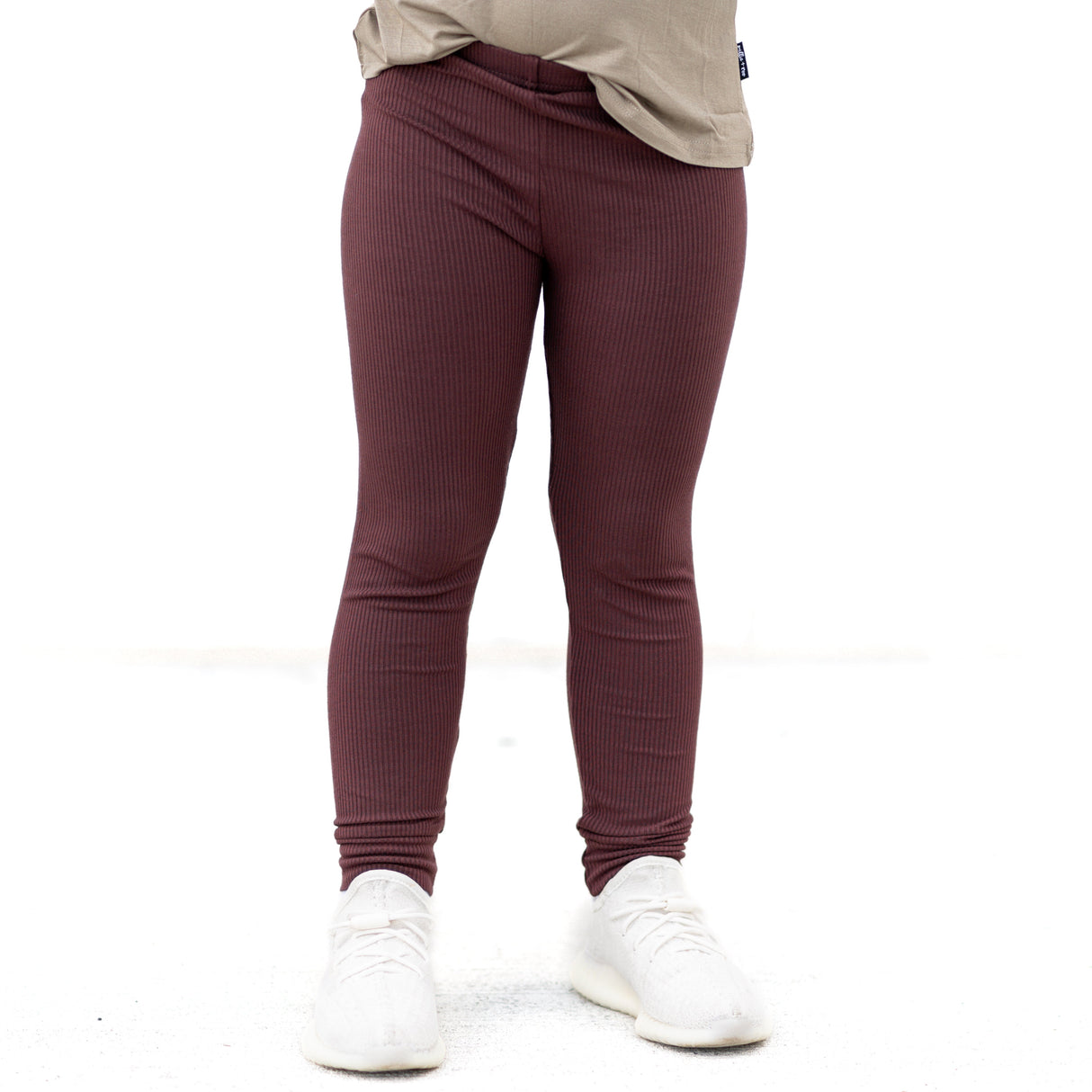 BAMBOO RIB LEGGINGS- Black Cherry - HoneyBug 
