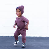 BAMBOO RIB LEGGINGS- Black Cherry - HoneyBug 