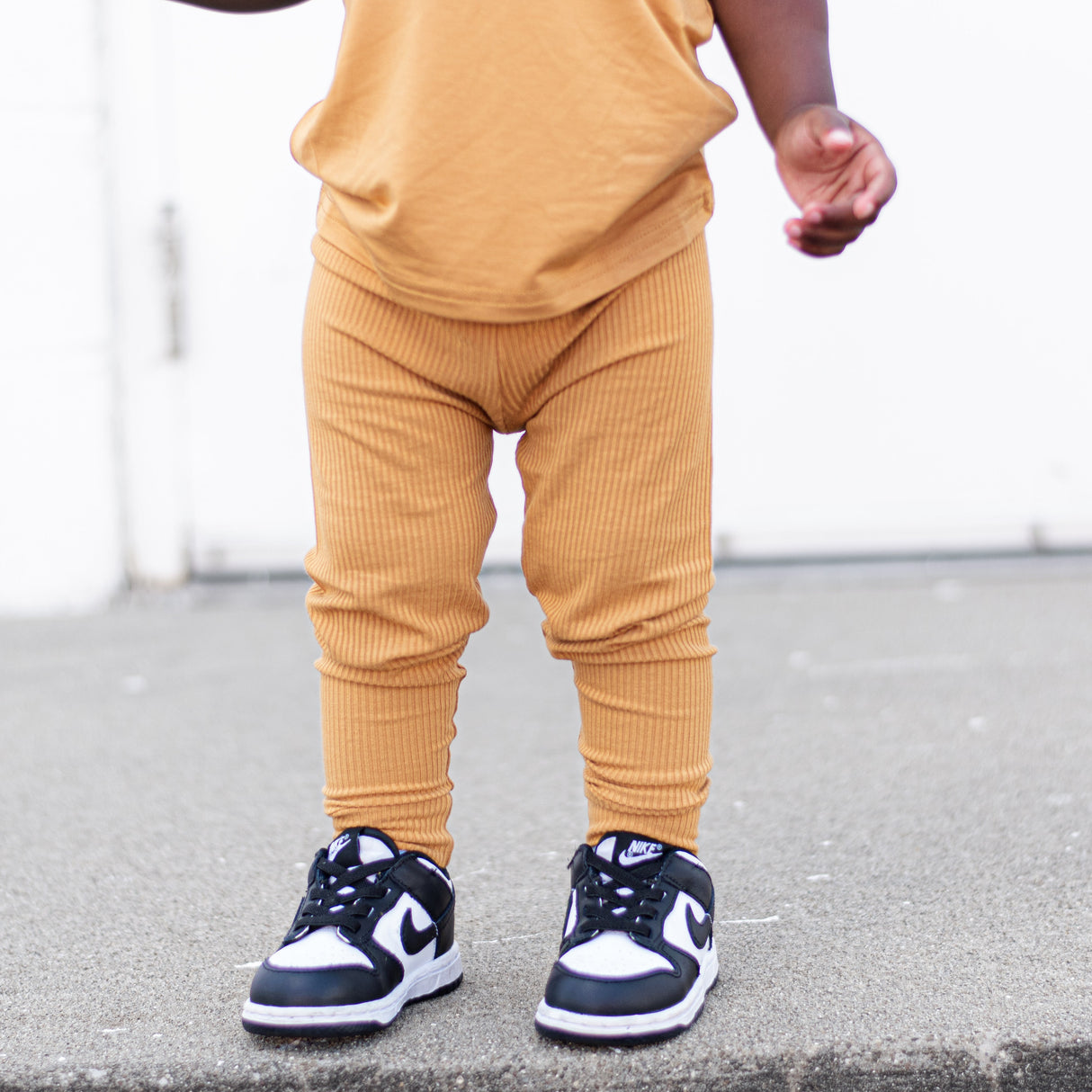 BAMBOO RIB LEGGINGS- Honey Mustard - HoneyBug 