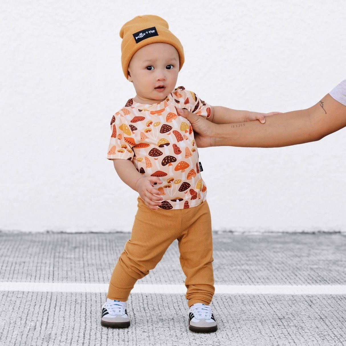 BAMBOO RIB LEGGINGS- Honey Mustard - HoneyBug 