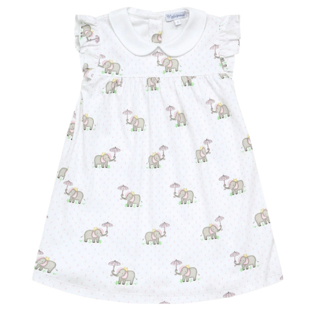 Pink Elephant Ruffle Playtime Dress - HoneyBug 