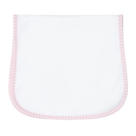 Pink Gingham Burp Cloth - HoneyBug 