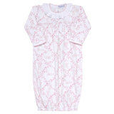 Pink Bears Trellace Baby Gown - HoneyBug 