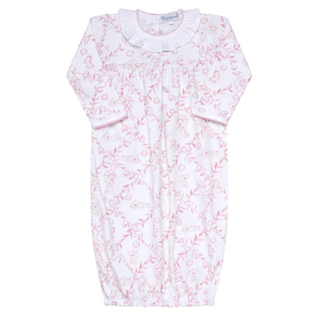 Pink Bears Trellace Baby Gown - HoneyBug 