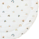 Organic Cotton Quilted Play Mat - Rainbow