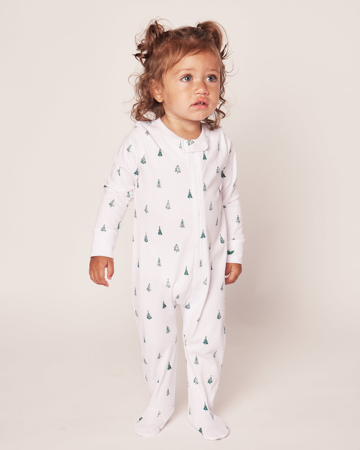 Baby's Pima Romper in Evergreen Trees