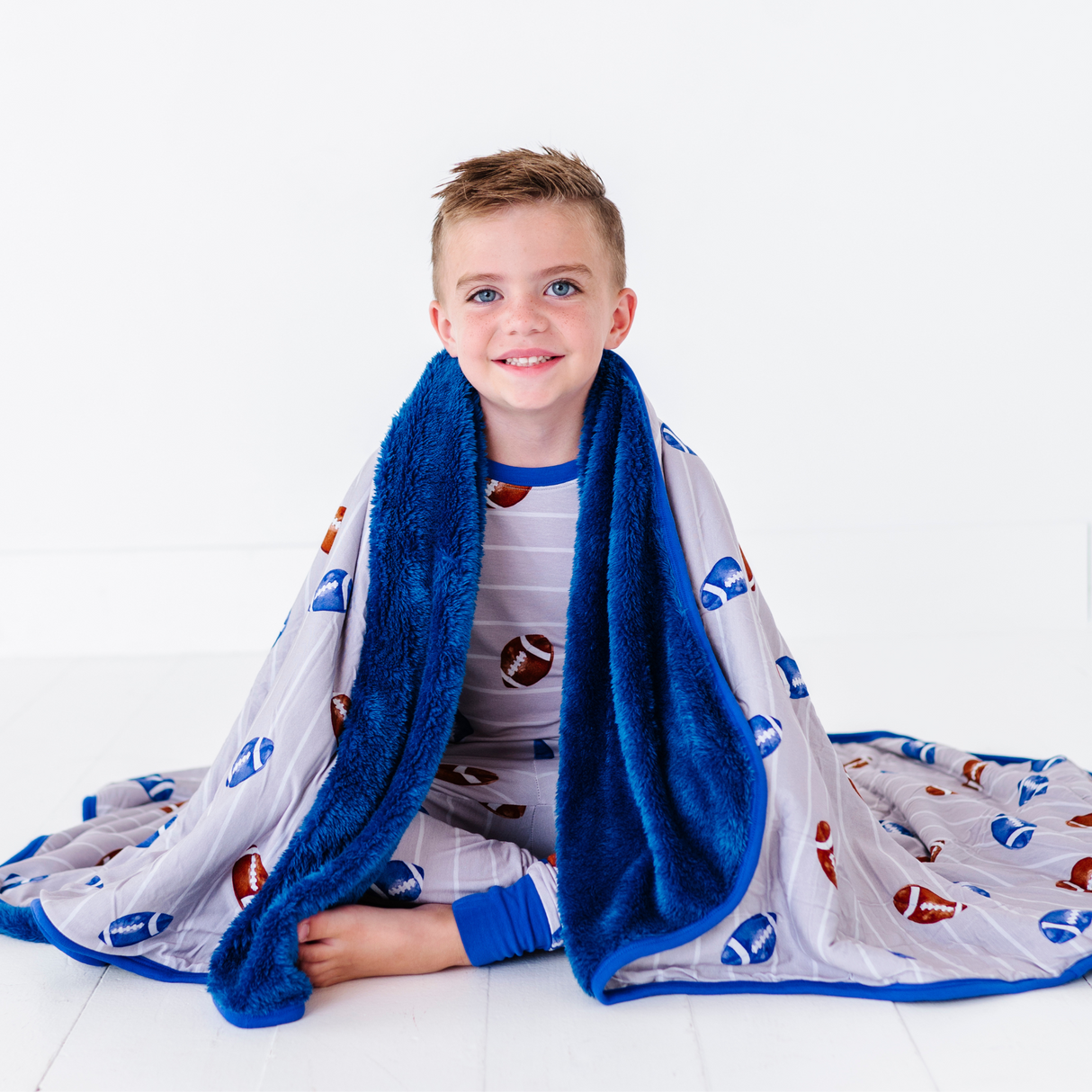 Gridiron Grind Football Plush Blanket