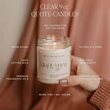 Best Teacher Ever Soy Candle - Clear Jar - 9 oz (Salt and Sea) - HoneyBug 