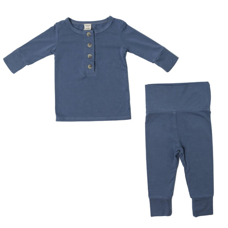 GOLDIE || BABY LONG SLEEVE HENLEY TOP AND BOTTOM SET