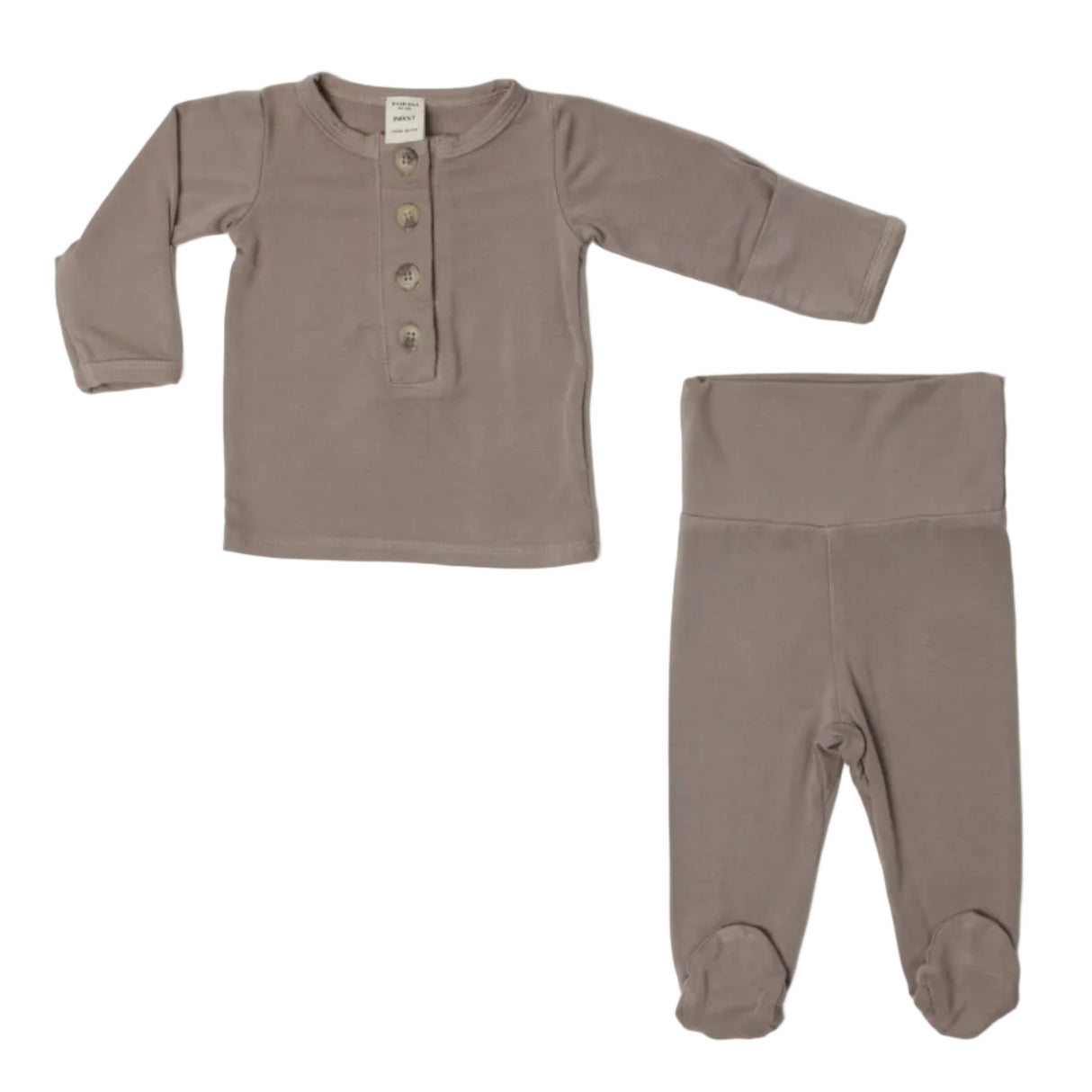 GOLDIE || INFANT LONG SLEEVE HENLEY TOP AND BOTTOM SET