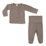 GOLDIE || INFANT LONG SLEEVE HENLEY TOP AND BOTTOM SET