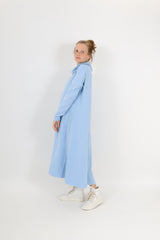 MEREDITH || COWL NECK LONG SLEEVE MATERNITY MIDI DRESS - FINAL SALE