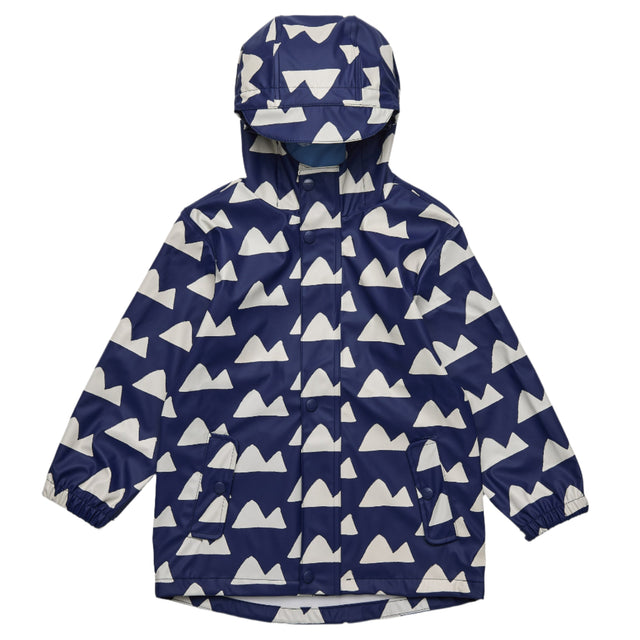 Navy Peak to Peak Recycled Waterproof Raincoat - HoneyBug 