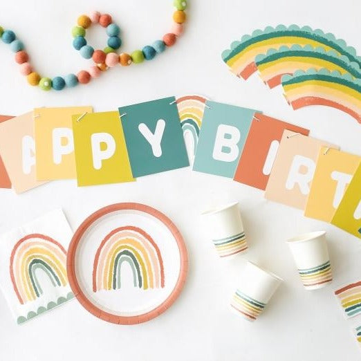 Little Rainbow - Birthday Party Supplies in a Box - HoneyBug 