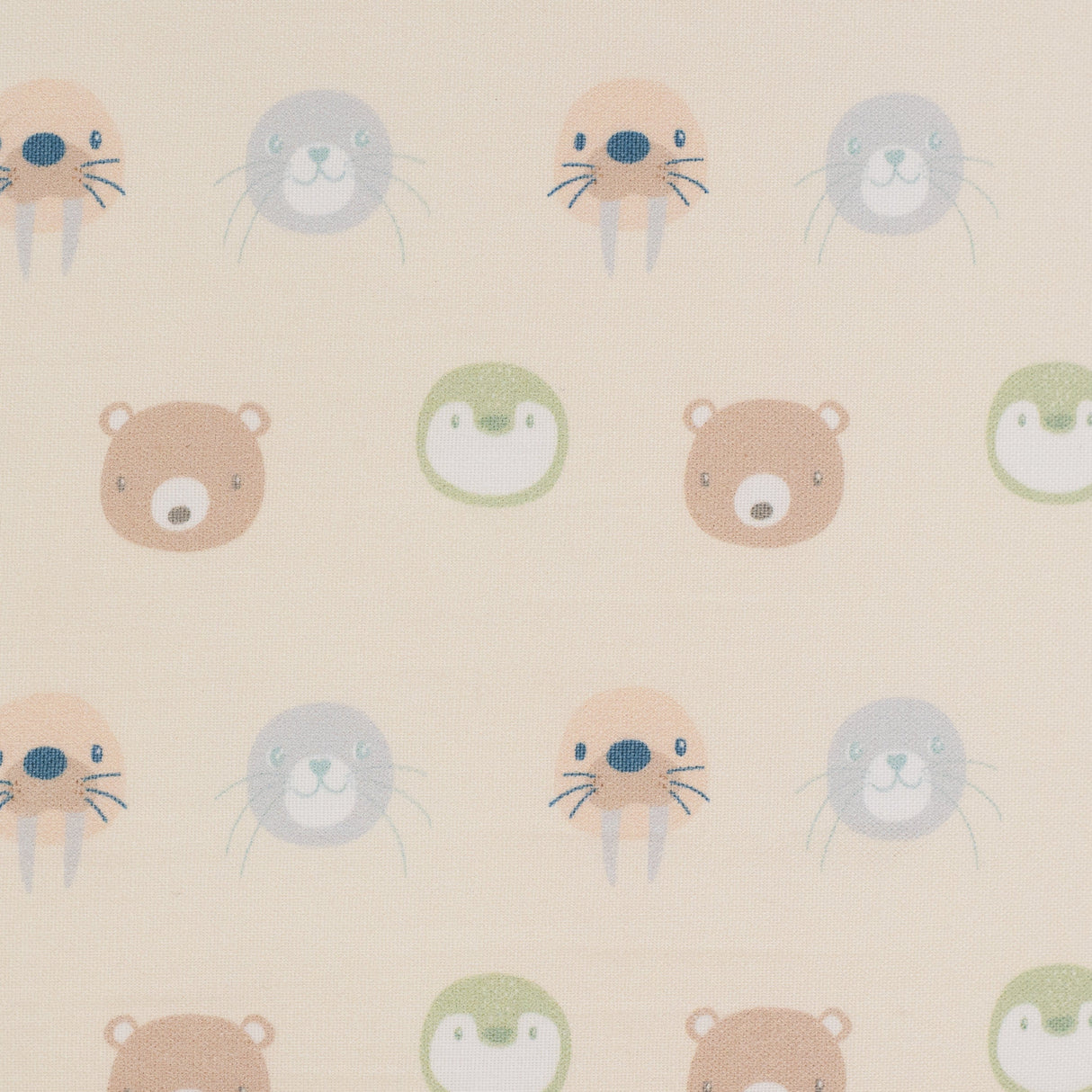 Sealy Pouf - Beige Animal Faces - HoneyBug 