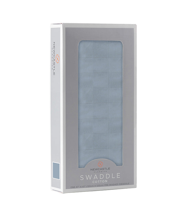 Blue Fog Cotton Swaddle - HoneyBug 