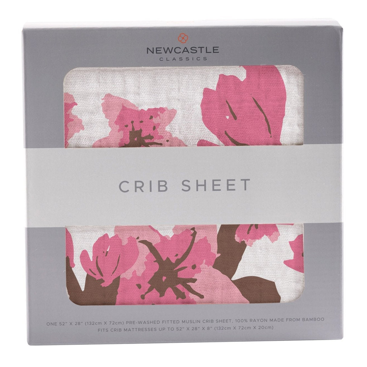 Cherry Blossom Bamboo Muslin Crib Sheet