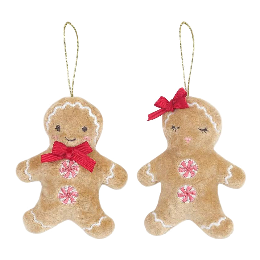 Gingerbread Couple Ornaments - HoneyBug 