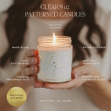 Best Mom Ever Soy Patterned Candle - Clear Jar - 9 oz (Wildflowers and Salt) - HoneyBug 