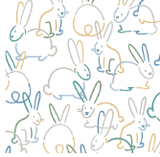 kerchief bib | bunnies - HoneyBug 