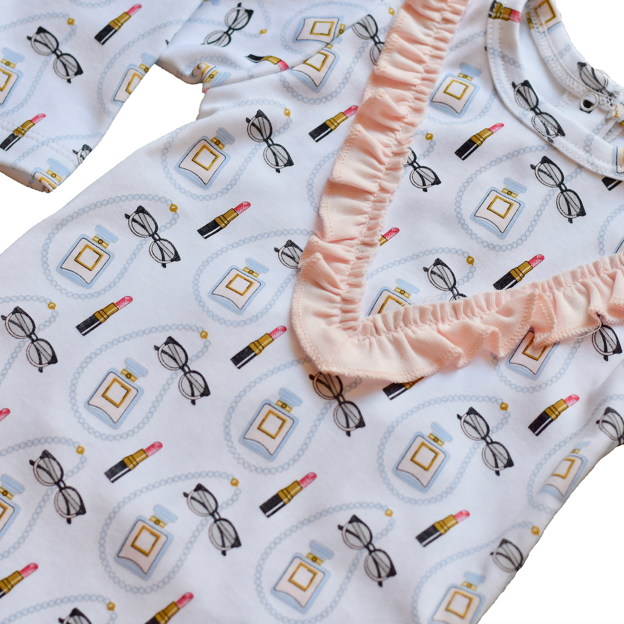 Coco Print Footie with Ruffle - HoneyBug 