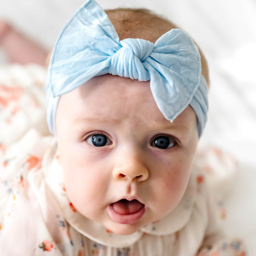 Baby Bloom Bows: Sky - HoneyBug 